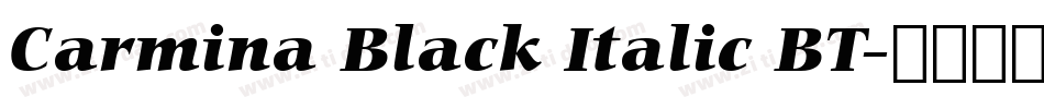 Carmina Black Italic BT字体转换